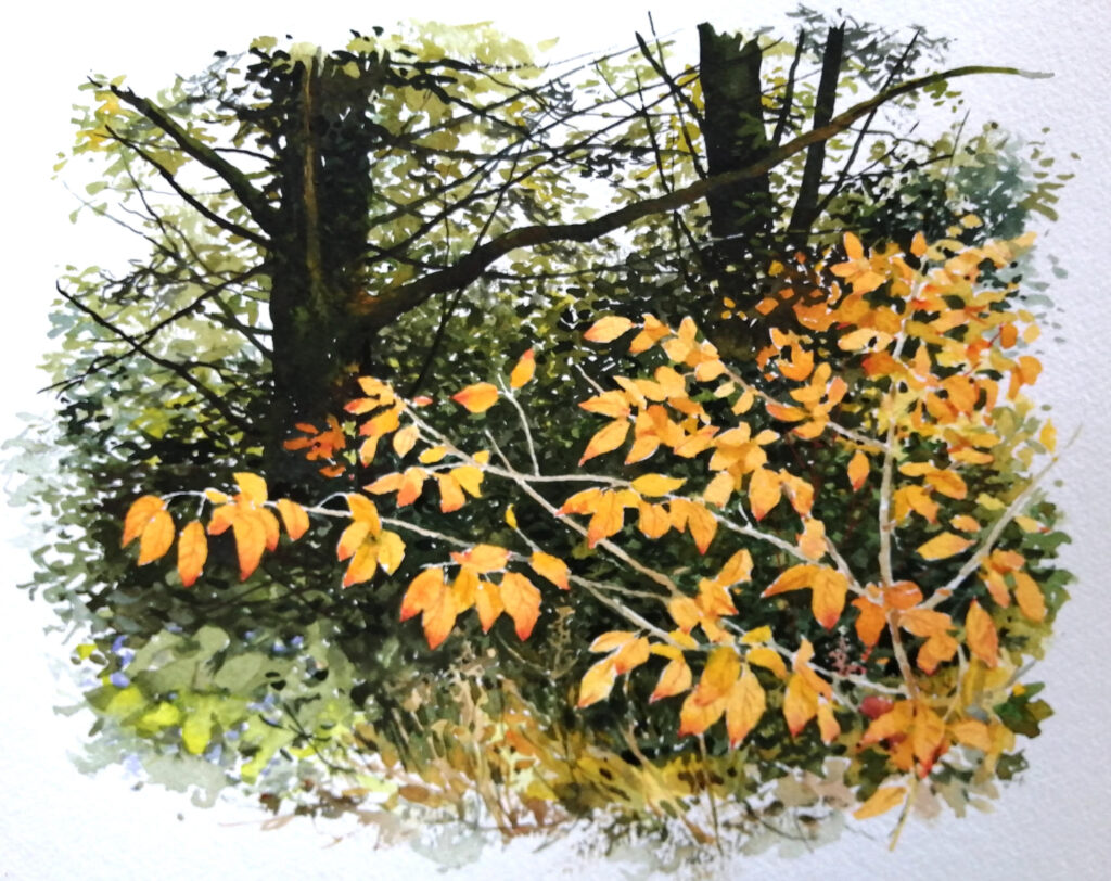 painting of leaves by Jeremy Ford